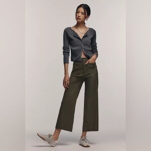 Anthropologie Maeve The Colette Magic Fabric Crop Wide-Leg Pants